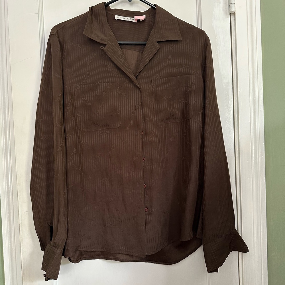 Anne Klein Brown Blouse